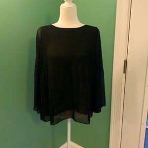 Max Studio sheer lined flowy top